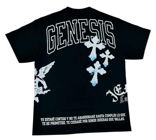 JF LABEL DEPT. "GENESIS” OVERSIZED BLACK TEE