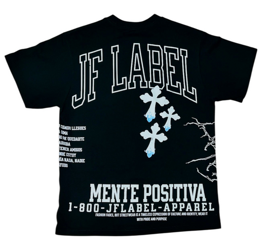 JF LABEL “JEFES DEPT.’’ OVERSIZED BLACK TEE